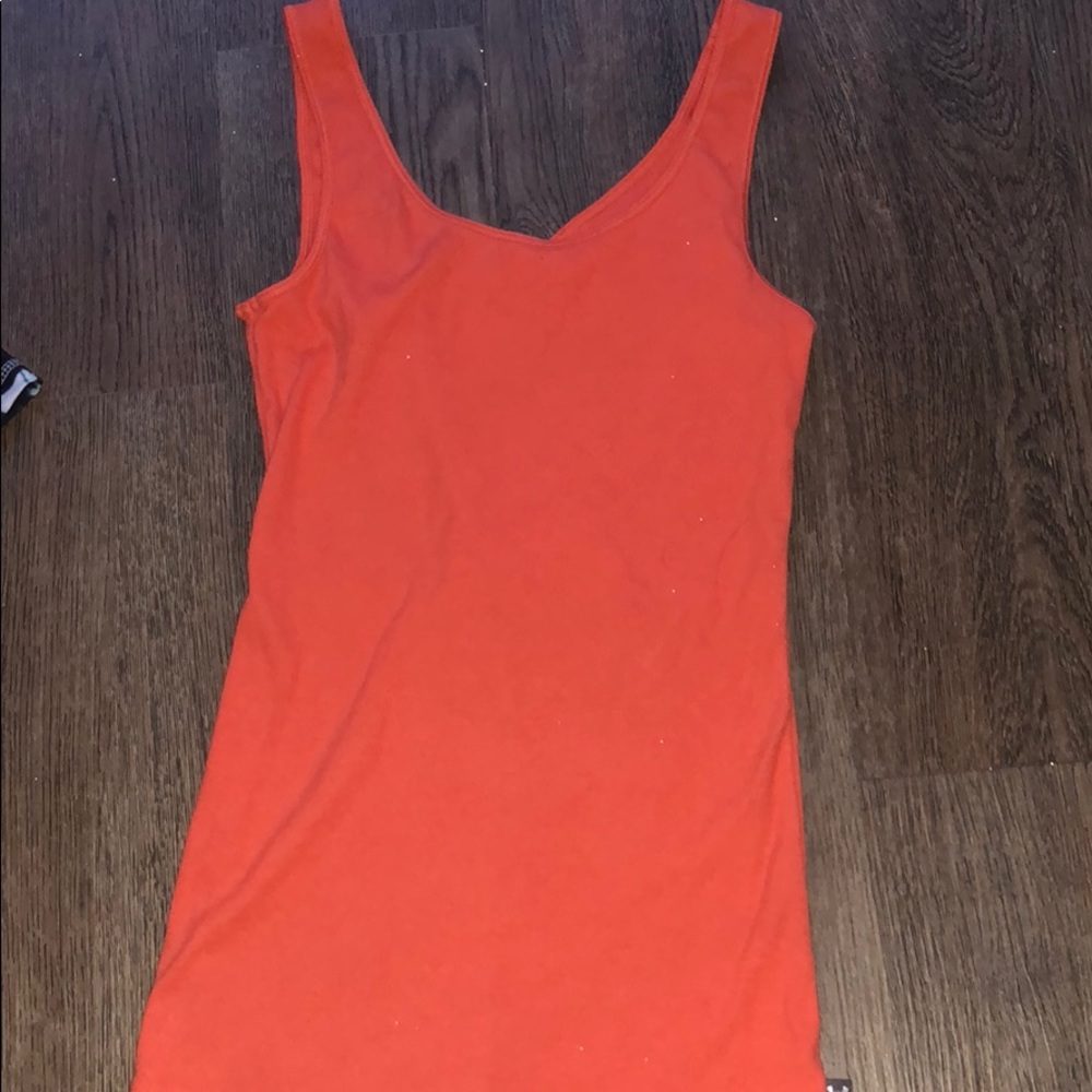 Orange under armor tank top